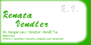 renata vendler business card